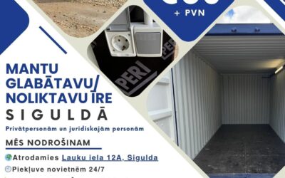 Izīrējam konteinerus/noliktavas Siguldā mantu uzglabāšanai slēgtā teritorijā